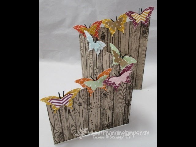 Tri fold Butterflies Z Card frenchiestamps.com