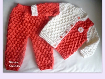 VERY EASY crochet cardigan. sweater. jumper tutorial - baby and child sizes 1