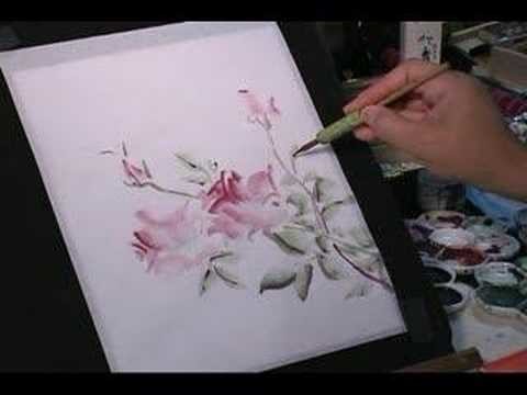 Watercolor Painting Demo - Roses w. Bees