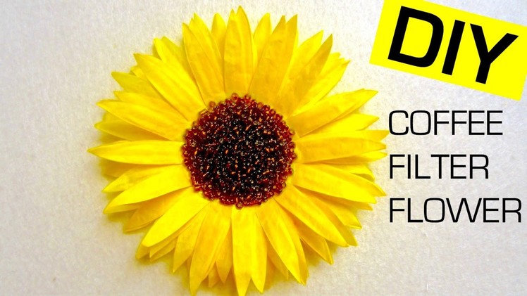 Coffee Filter Flower DIY (Sunflower) | How to Dye Coffee Filters with Food Coloring