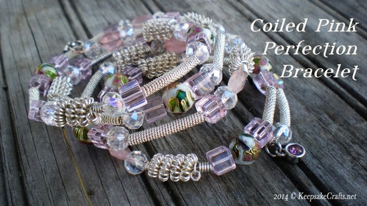 Coiled Pink Perfection Bracelet Tutorial