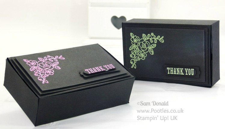 Heat Embossed Stylish Box Tutorial using Stampin' Up! supplies