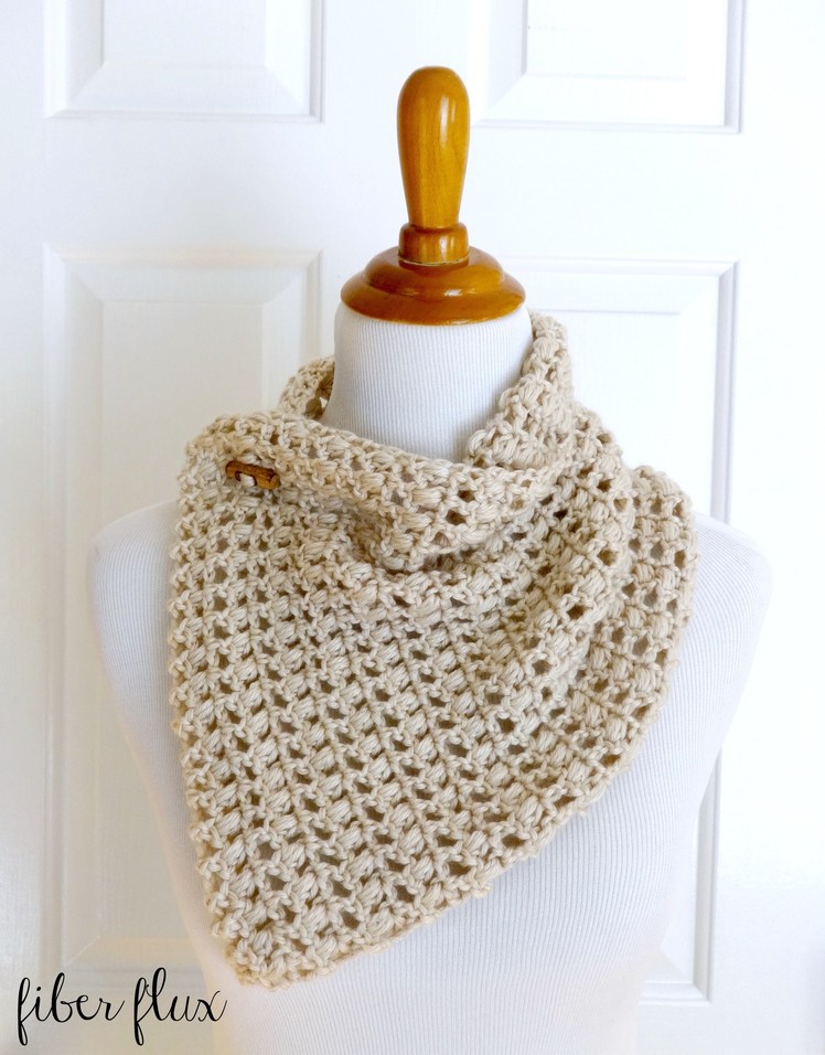 How To Crochet the French Vanilla Button Cowl, Episode 261