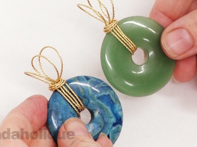 How to Wire Wrap a Bail for Gemstone Donuts
