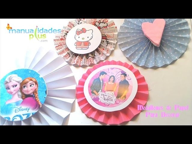 Medallones de Papel de Violetta Frozen Hello Kitty Baby Shower para Decorar