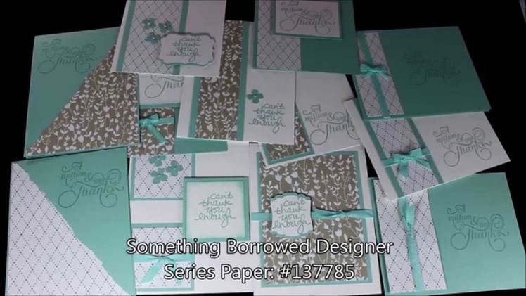 One Sheet Wonder Cards with the Something Borrowed Stampin' Up! Designer Paper - Laura's Stamp Pad