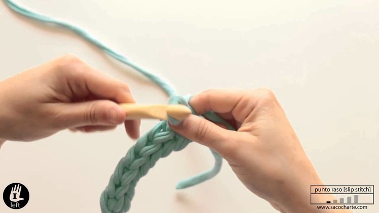 Punto deslizado zurdos (2) - Ganchillo paso a paso | Crochet For Beginners LEFT HANDED: Slip Stitch