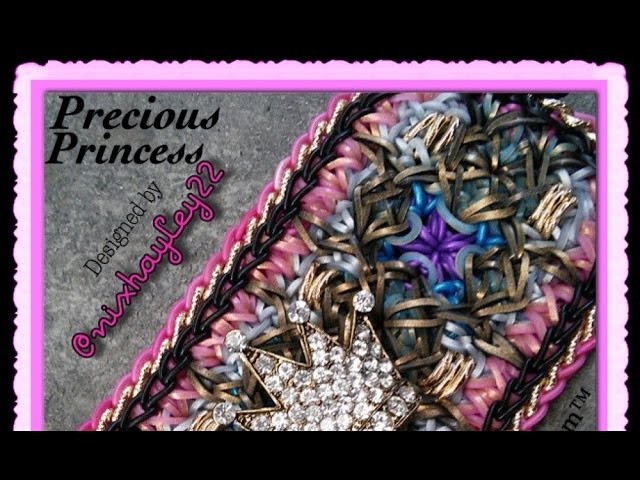 Rainbow Loom Band Precious Princess Bracelet Tutorial.How To