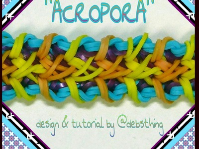 Rainbow Loom Bracelet "ACROPORA" (Original Design) (ref #4yy)