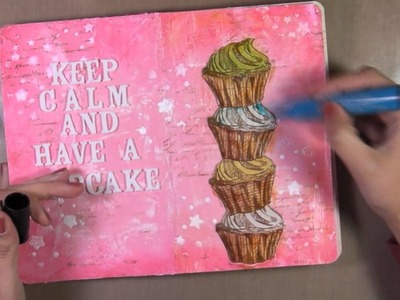 Art Journal Page : Cupcake