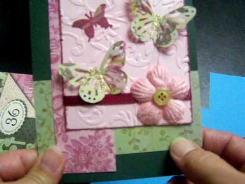 Card Swap "Sketch" Cards Using Martha Stewart Butterfly Punches