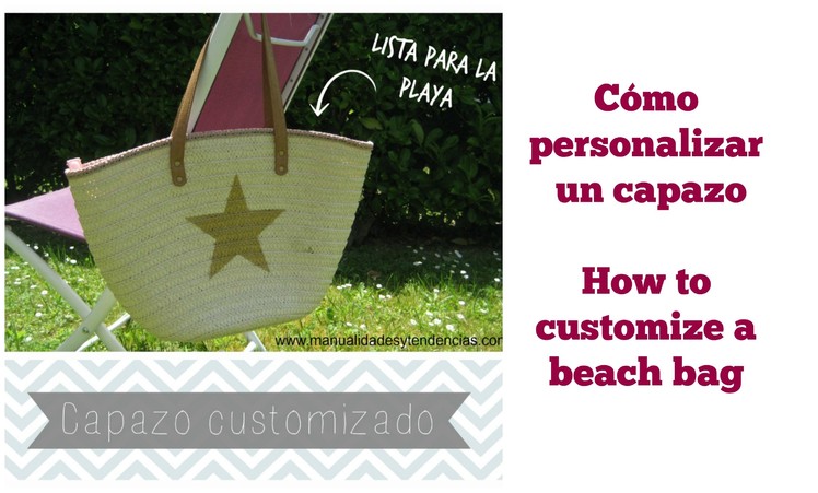 Cómo customizar un capazo.How to customize a beach bag