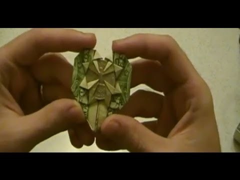 COOL ORIGAMI - Make a Heart From a Dollar Bill