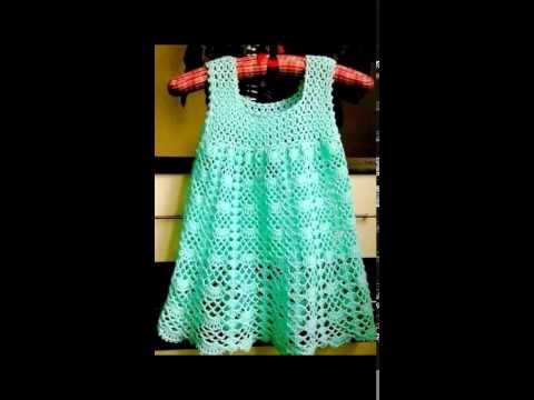 Crochet baby dress| How to crochet an easy shell stitch baby. girl's dress for beginners 134