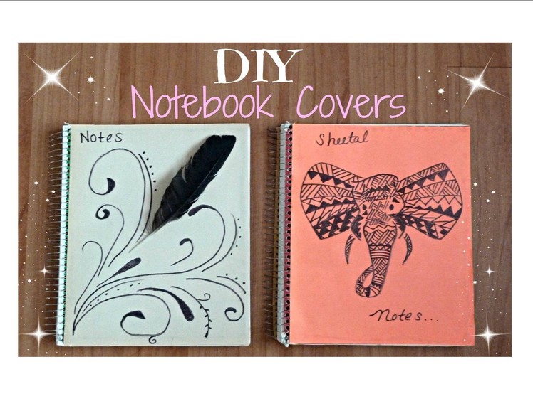 ♥ DIY Back To School Notebooks │ Tumblr Inspired │ Feathers & Tribal Elephants