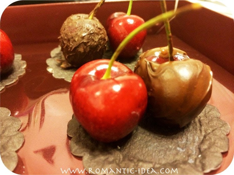 DIY Chocolate-dipped.chocolate-covered Fruits: Cherries, Strawberries, and etc| Romantic-idea.com