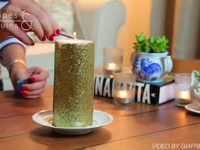 DIY Glitter Candles