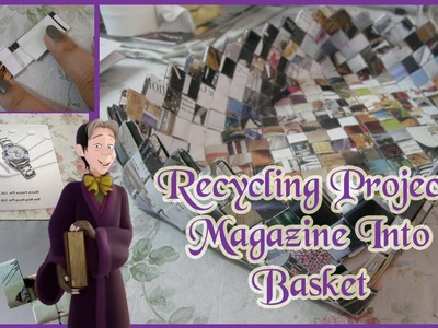 DIY Recycling Project: Magazine into Basket