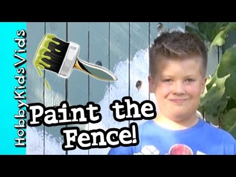 DIY Sparkle Fence + Paint Yard Work! HobbyTiger by HobbyKidVids