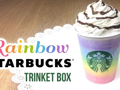 DIY Starbucks Room Decor - RAINBOW Frappuccino Trinket Box!