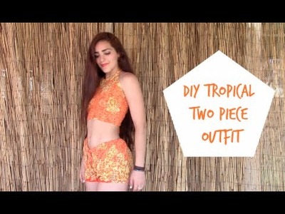 DIY Tropical Two Piece Outfit