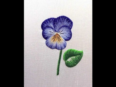 Embroidery How To - Silk Shading Pansy (Viola)