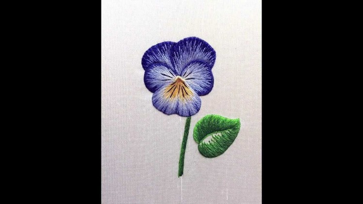 Embroidery How To - Silk Shading Pansy (Viola)