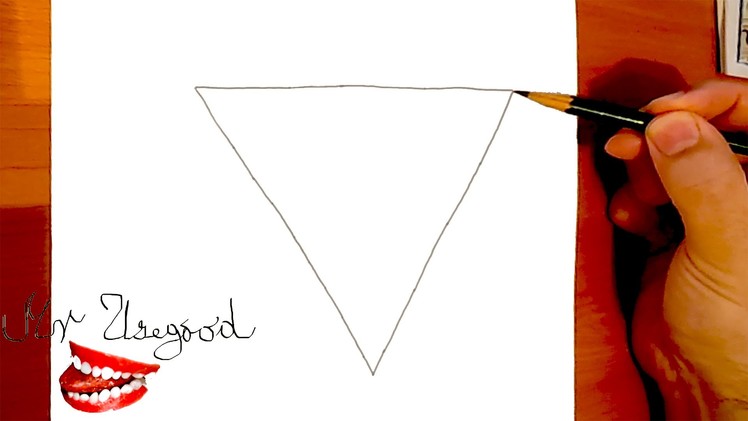 How to draw a TRIANGLE for kids Step by Step Easy with pencil, draw easy stuff but cool on paper