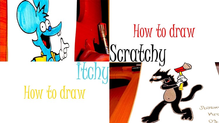 How to draw Itchy and Scratchy Step by Step Easy | The Simpsons Characters | draw easy stuff