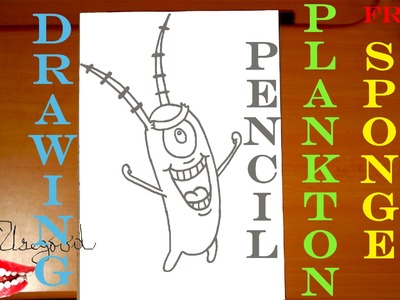 How to draw PLANKTON from Spongebob Squarepants EASY | draw easy stuff, PENCIL, SPEED ART