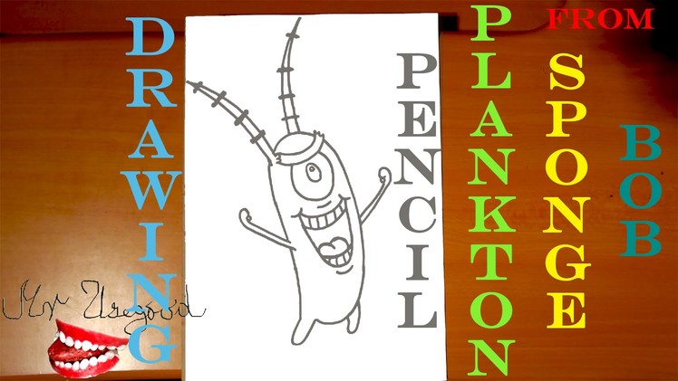 How to draw PLANKTON from Spongebob Squarepants EASY | draw easy stuff, PENCIL, SPEED ART