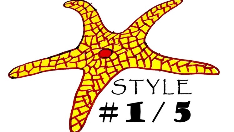 How to draw STARFISH Step by Step Easy - Realistic animals, draw easy stuff but cool, #1.5