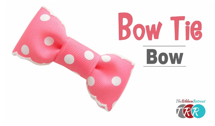 How to Make a Bow Tie Hair Bow  - TheRibbonRetreat.com