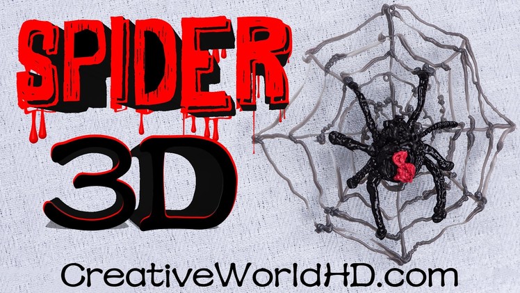 How to Make Spider - 3D Printing Pen Creations.Scribbler DIY Tutorial by Creative World