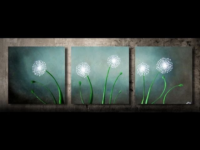 How to paint dandelions 1 - FAST and EASY - step by step