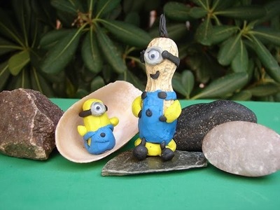 NUTS MINIONS - Modeling clay  kids craft - tutorial