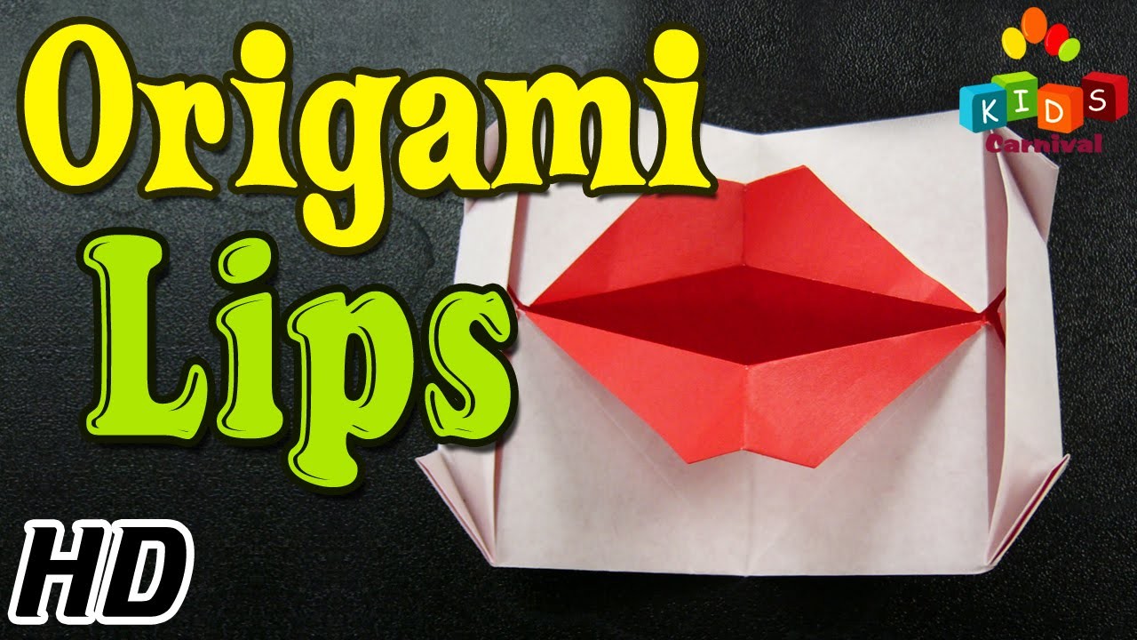 Origami How To Make TALKING MOUTH. LIPS Simple Tutorial In English