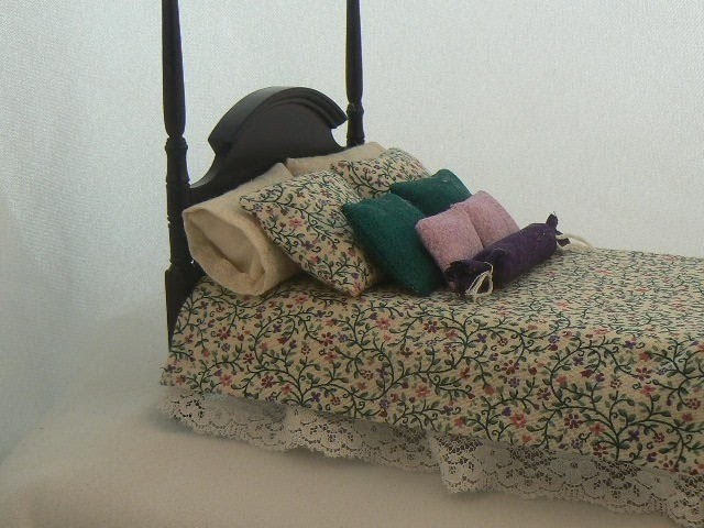 Repairing and Dressing a Dollhouse Bed