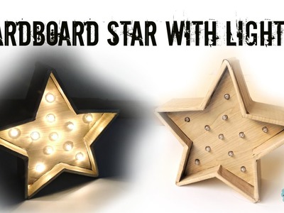 Cardboard star with lights decor EASY DIY