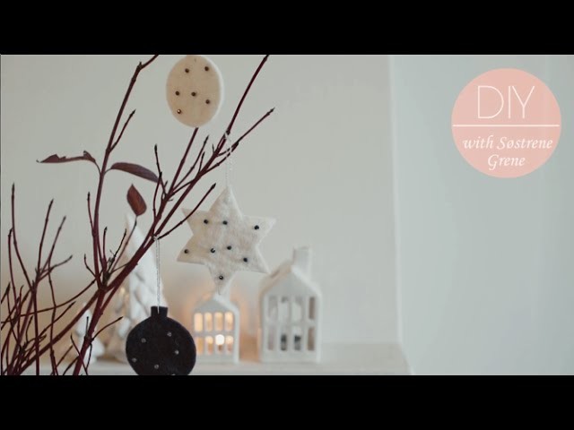 DIY: Felt decoration ornaments by Søstrene Grene