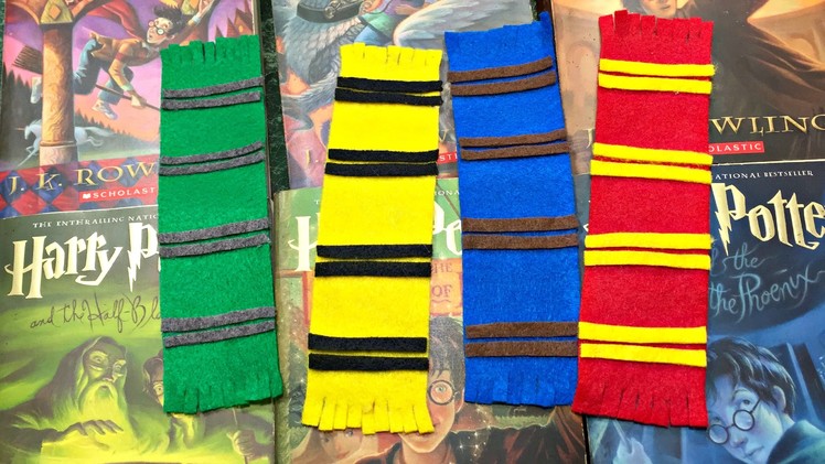 DIY Hogwarts house scarf bookmark (felt fabric)
