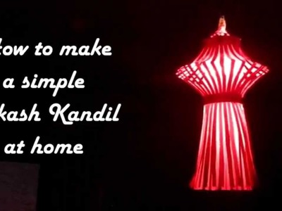 DIY - How to make simple akash kandil at home | Diwali lantern or Paper lantern