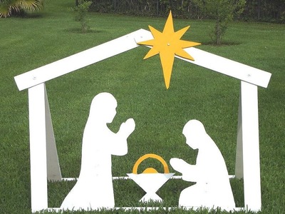DIY Outdoor Nativity - Building Steps With Templates