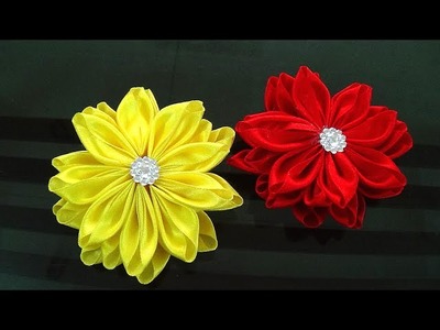 Easy Satin flower making tutorial -DIY Handcrafts