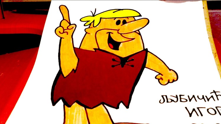 How to draw Barney Rubble Easy - The Flintstones - Cartoon Network | draw easy stuff | SPEEDY