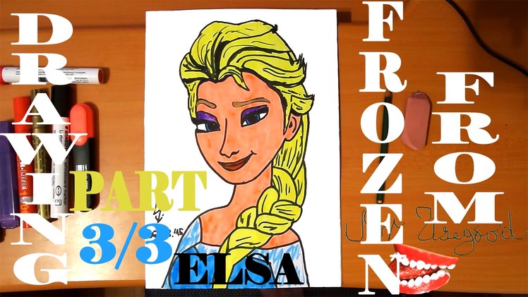 How to draw ELSA from FROZEN FEVER Step by Step Easy DISNEY,draw easy stuff but cool | 3.3