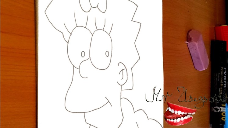 How to draw MAGGIE SIMPSON Full Body EASY with pencil | Characters, draw easy stuff | SPEEDY