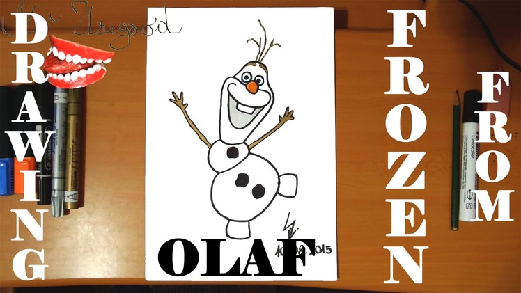 How to draw OLAF from FROZEN FEVER Easy DISNEY,SPEED ART,Olaf the Snowman,draw easy stuff