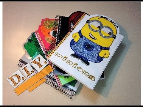 How to make 3D Minions Notebook - DIY - 3d Custom Notebooks