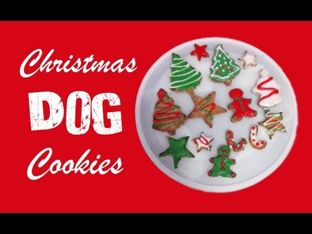 How to make CHRISTMAS DOG COOKIES XMAS FESTIVE FROSTED TREATS - DIY Dog Food by Cooking For Dogs
